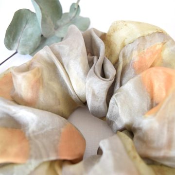 Hooked On Leaves Silk Scrunchie